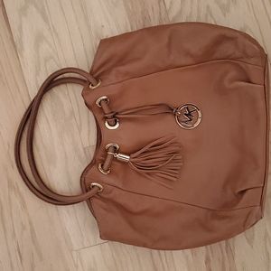 Michael Kors Leather Brown Tote Bag